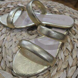Gold Schutz Sandals